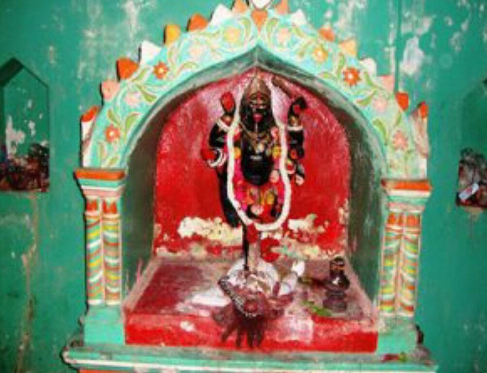 Pilgrims on the forested trail to Chattal Shaktipeeth